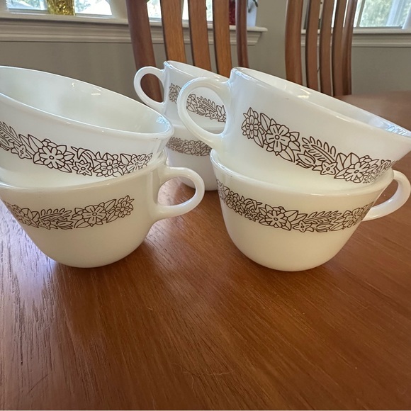 EVC - PYREX/CORNING - Woodland Brown - set of 6 - 8oz mugs - Picture 4 of 11
